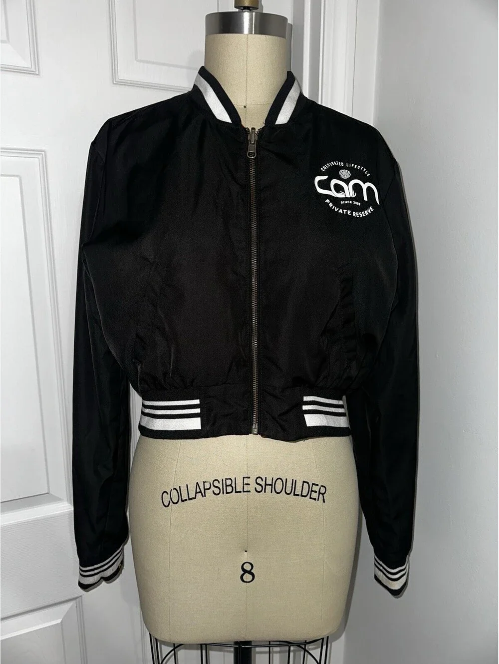CAM Cannabis Merch Reversible Cropped Jacket Size XL